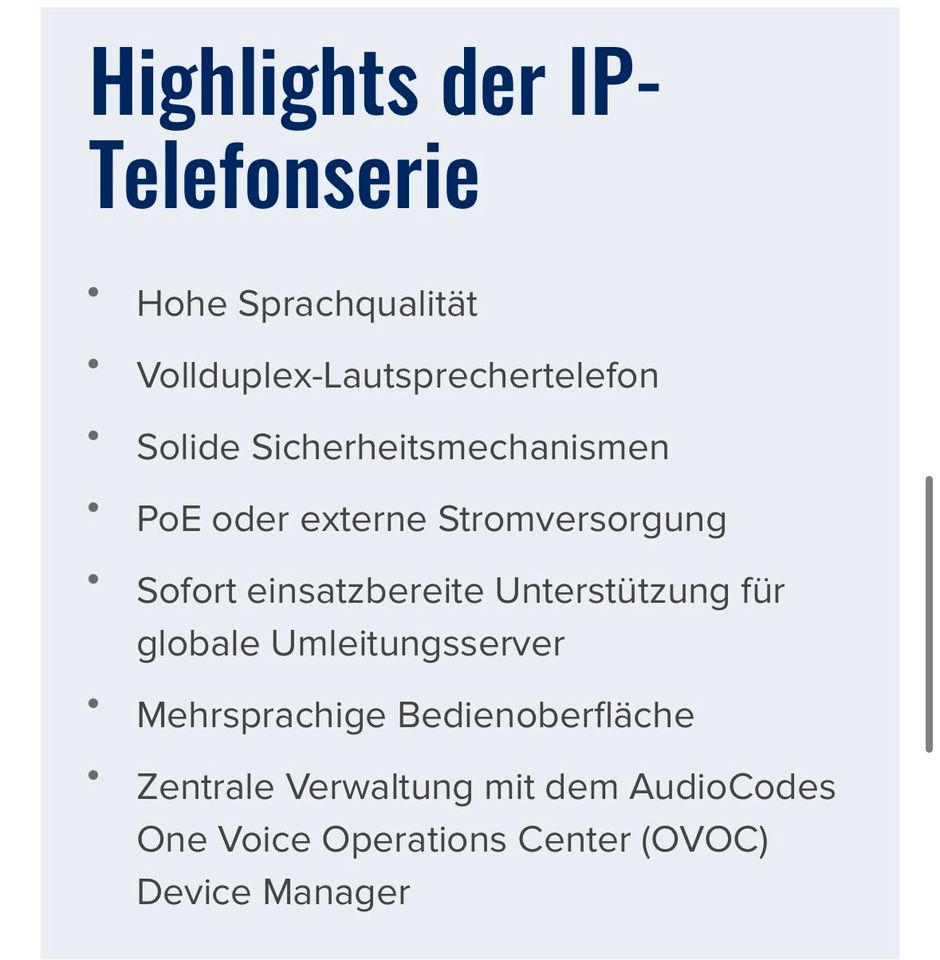 Audiocodes C455 HD natives VoIP Microsoft Teams Telefon in Düsseldorf