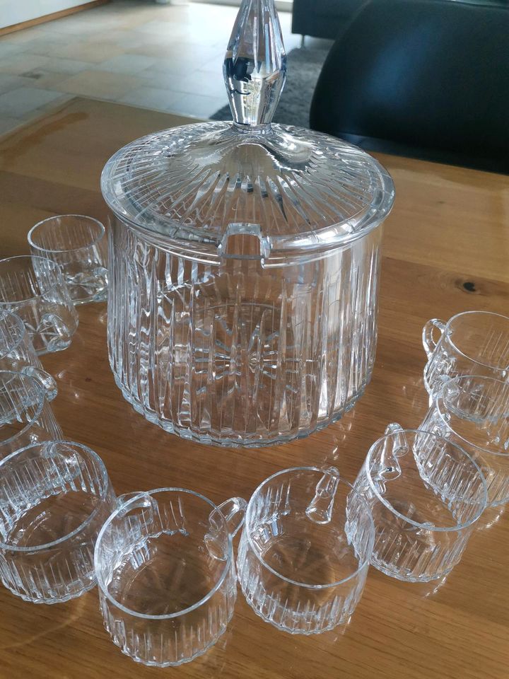 Bowle Service Set mit 10 Gläsern in Jagstzell