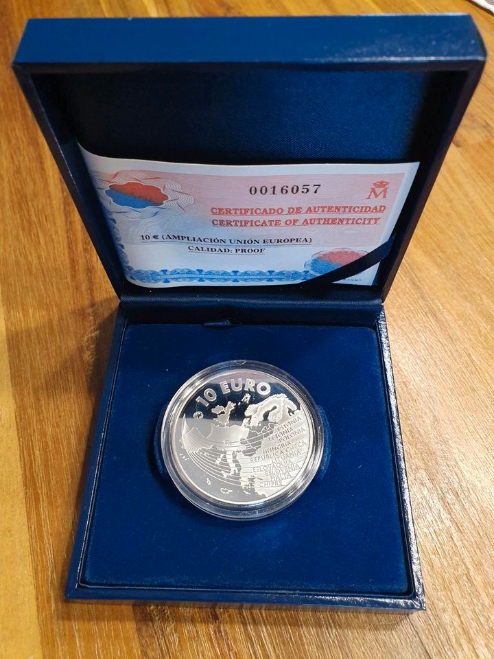 10 Euro 2004 EU Erweiterung Spanien - Silber Stern - PP in Miesbach