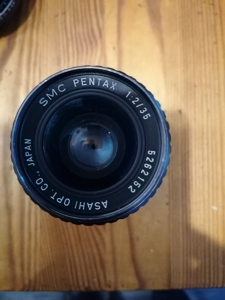 Spiegelreflexkamera Pentax mit viel Zubehöhr, 3 Opjektiven in Waldbüttelbrunn