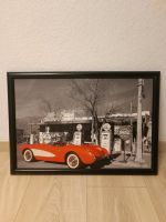 Wandbild gerahmtes Bild Vintage schwarzweiß Tankstelle Niedersachsen - Holzminden Vorschau