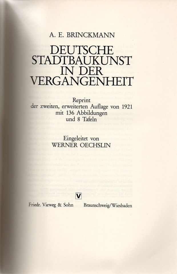 Fachbuch von A. E. Brinckmann: "Deutsche Stadtbaukunst" (Reprint) in Olpe