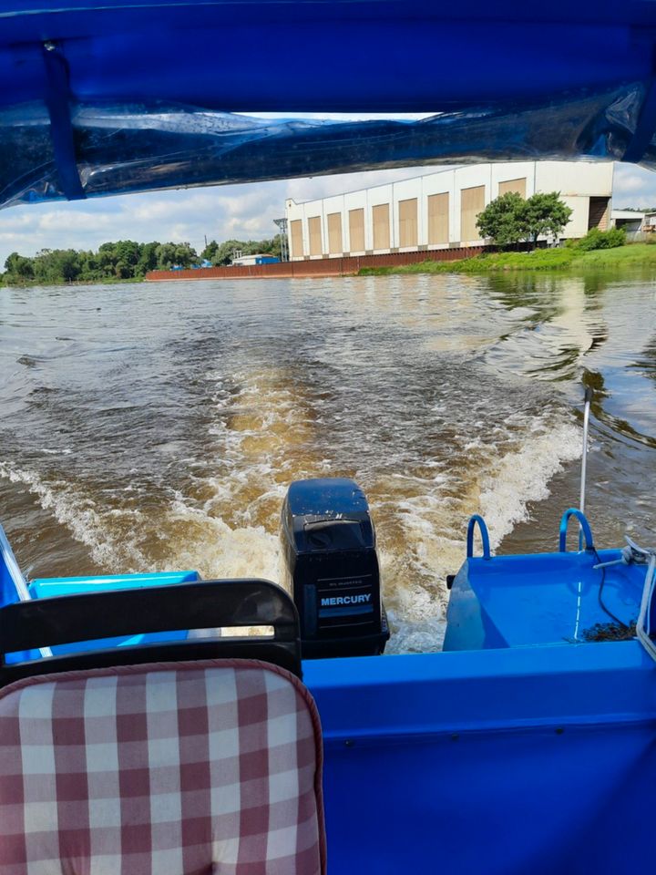 Motorboot, Kabinenboot, Angelboot-mit Mercury-Außenborder+Trailer in Weißandt-Gölzau