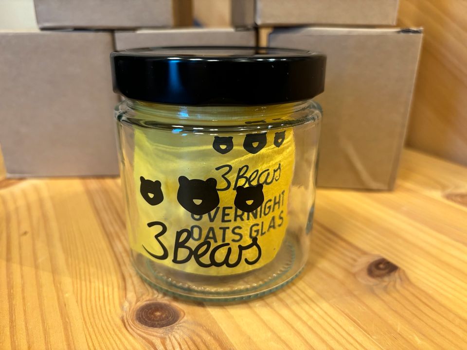 3 Bears Overnight Oats Glas Black Edition 3Bears *Neu* Schwarz in Bad Endbach