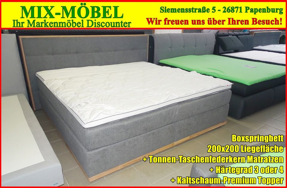 NEU Statt 1795€ NUR 1099€ 200x200 Bett Boxspringbett H2 H3 o. H4 in Papenburg