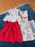 Dirdl Gr. 32 beige mit Blumen, 2 Blusen und 2 Schürzen Bayern - Buttenwiesen Vorschau