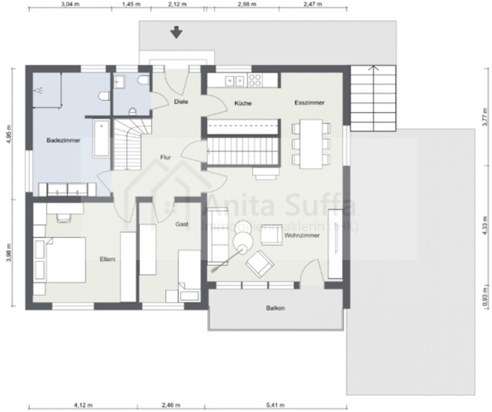 Modernes Einfamilienhaus mit ausgebauten Spitzboden und Einliegerwohnung! in Höchstadt