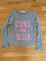 Langarmshirt Longsleeve H&M Größe 134 "wild and free" Hessen - Oestrich-Winkel Vorschau