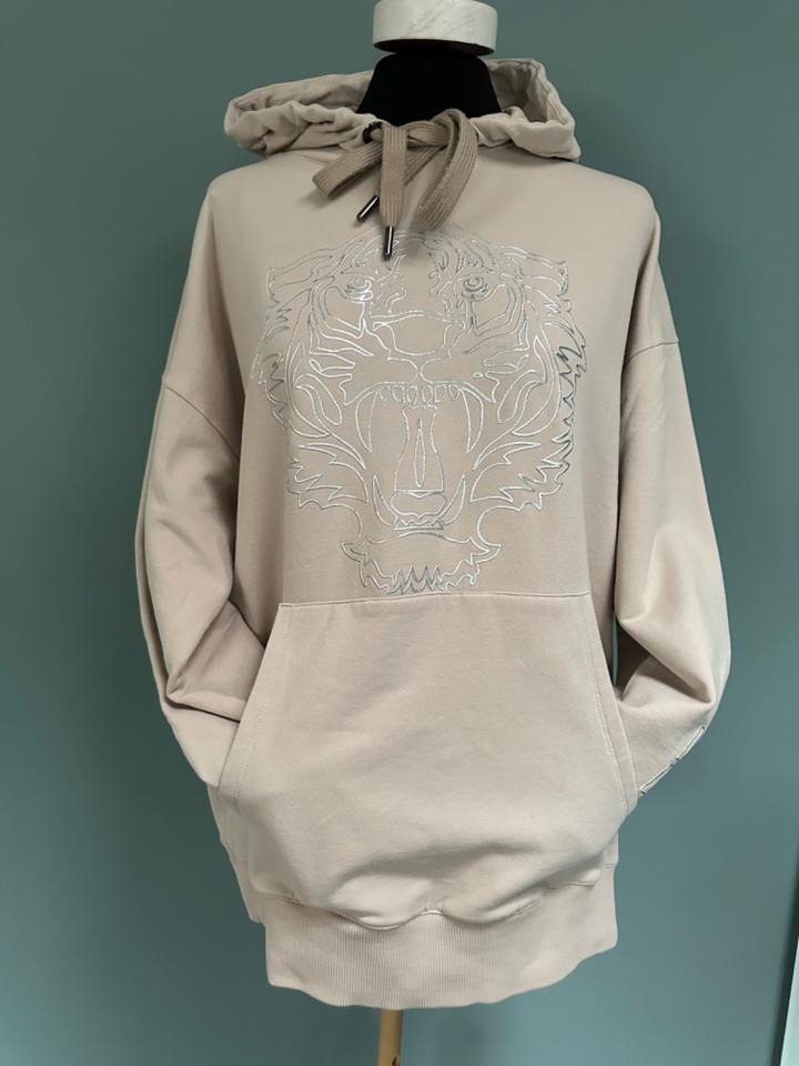unique HoodieSweat Shirt beige Silber Druck M/ L neu wertig in Heusenstamm