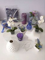 Deko LILA ★ Kunstblume Teelicht Glas Vase Stein Blumentopf München - Au-Haidhausen Vorschau