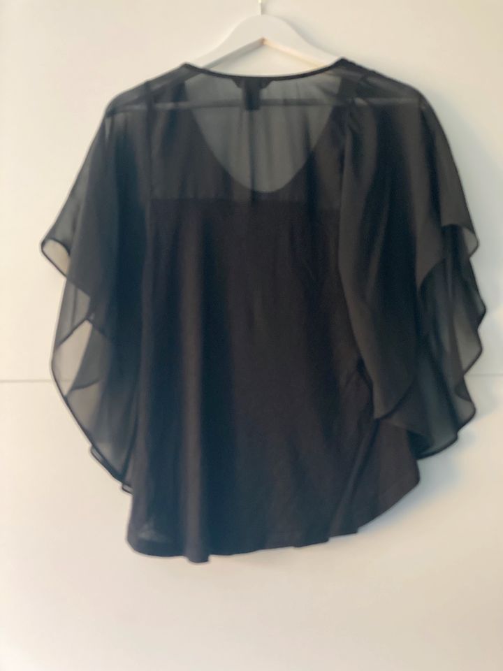 H&M Bluse, Shirt, schwarz, S, teilweise transparent in Düsseldorf