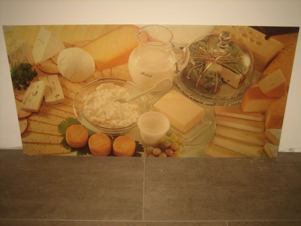 XXL 120 x 60 cm Küche Foto Bild Schild Käse Käsetheke Käseplatte in Herrenberg