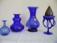 Vasen, Glasvasen, Kerzenständer, blau Sachsen - Krostitz Vorschau