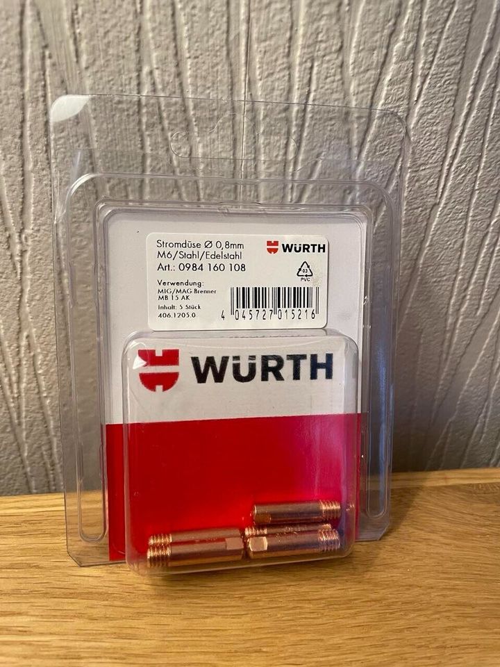 Würth Premium STROMDÜSEN Set 5x MB 15 AK Schweissbrenner NEU OVP in Halle