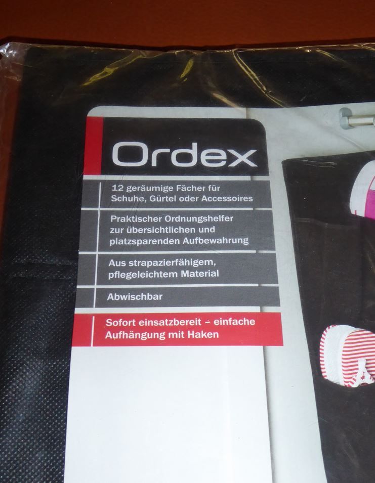 ORDEX Hänge-Organizer 46x83 cm NEU+OVP Schuhordnungssystem schw. in Sulzbach a. Main