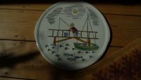 Tortenplatte Midcentury 50er Jahre Angler Sonne Fische Boot Nordrhein-Westfalen - Haltern am See Vorschau