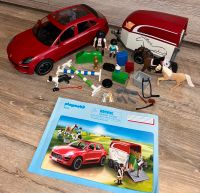 Playmobil Porsche mit Lichteffekt und Pferdeanhänger Sachsen-Anhalt - Köthen (Anhalt) Vorschau