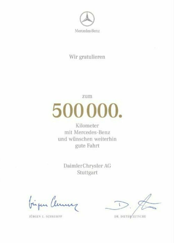 Pin Mercedes 500.000 500000 Km Anstecknadel 835 Silber  Vergoldet Neuwertig Top Versand DHL Händler Geschenk Echt in Igel