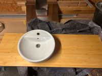 Waschtisch Waschbecken Holzplatte Badezimmer Bambus WC Badezimmer Kreis Pinneberg - Quickborn Vorschau