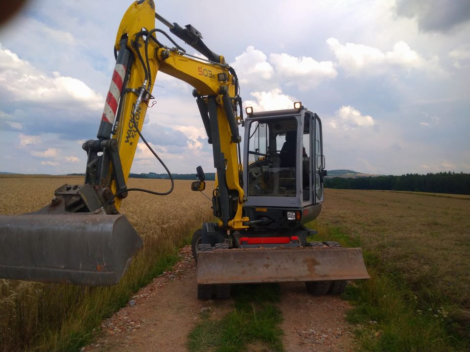 Radbagger / Mobilbagger / Radbagger Wacker Neuson MIETEN in Pulsnitz