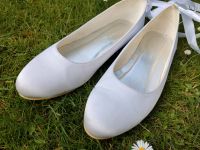 Hochzeitsschuhe Ballerinas mit Schleife Elegant Park Nordrhein-Westfalen - Wilnsdorf Vorschau