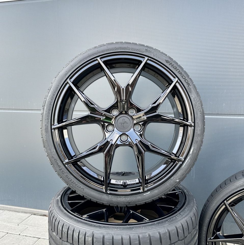 Keskin KT19 19 Zoll Sommerräder für Audi A6 S6 A7 S7 A8 4E Q3 SQ3 4G 4G1 C7 8U 8U1 A4 B8 B9 C6 4F Allroud Felgen Reifen Räder schwarz Performance Sommerreifen ABE sline s line 5x112 TDI Kompletträder in Neckarsulm