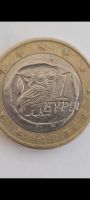 Münze, 1 Euro, Griechenland, 2002, Eule, S im Stern, Fehlprägung Häfen - Bremerhaven Vorschau