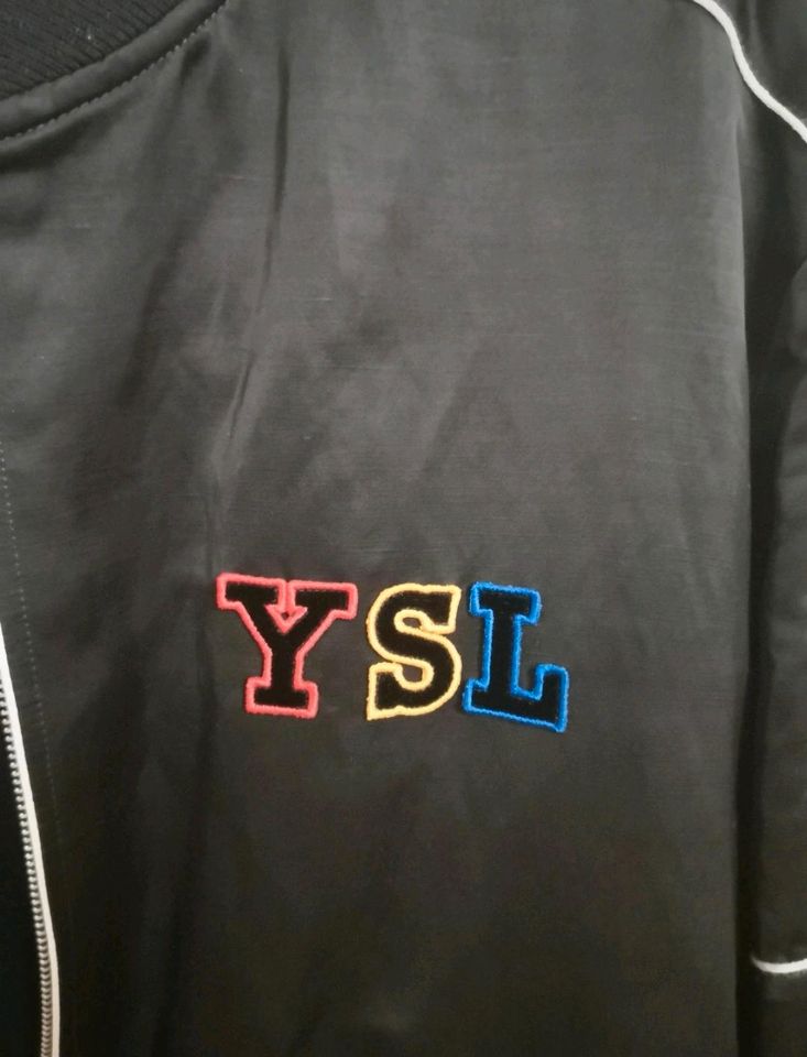 Original Saint Laurent YSL Teddy Patch Bomberjacke Größe 52 in Hamburg