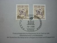 Briefmarken Jubiläums Edition 19.1.1990 500 Jahre Post Kreis Ostholstein - Heiligenhafen  Vorschau