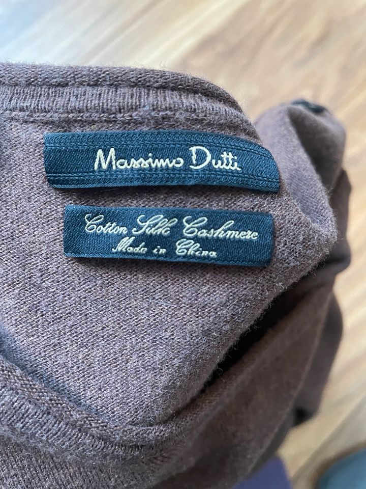 Massimo Dutti Herren Pulli L leicht Baumwolle Seide Cashmir in Moers