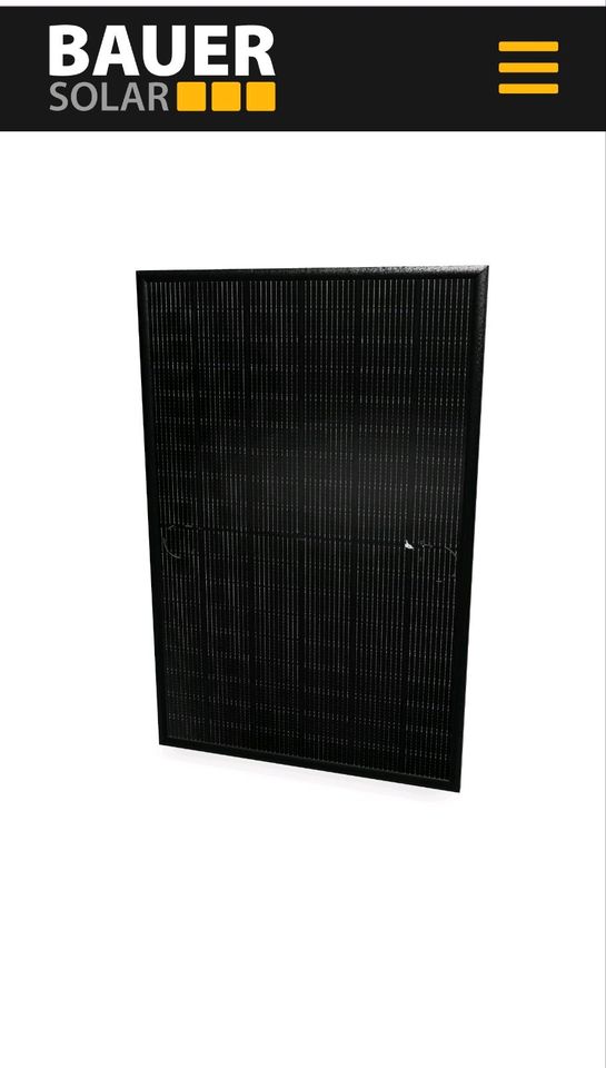 Bauer Solar BS-M10HBB 400Wp Fullblack PV Module "NEU" in Bielefeld