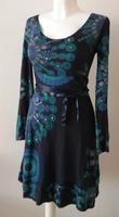 DESIGUAL Kleid midi langarm Cotton türkis-navy Pailletten Gr 34 Bayern - Fürth Vorschau