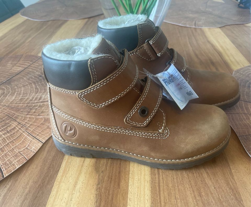 Primigi Halbschuhe Boots Schnee gefüttert warm Camel Gr.32 *NEU* in Willich