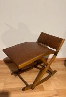 Hocker Fußhocker zum schwingen Holz - Vintage Leder Hessen - Hünfeld Vorschau