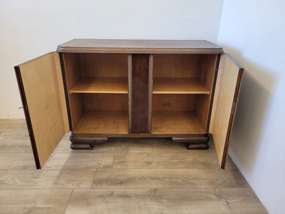 #A Geschirrschrank Kommode Sideboard Antik dunkel  Holz Küche in Burgstädt