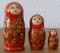 Babuschka, Matroschka, Matrjoschka! 3 Holz-Puppen! GUTES GESCHENK Frankfurt am Main - Bockenheim Vorschau