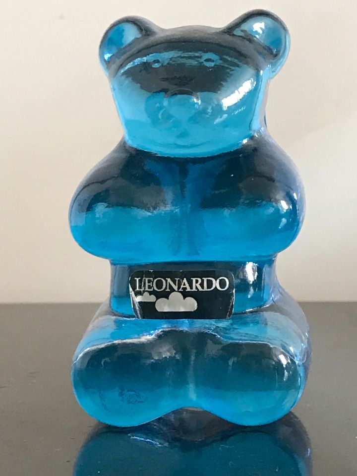 Leonardo - Teddy-Bär- Glas - blau - Vintage in Gelsenkirchen