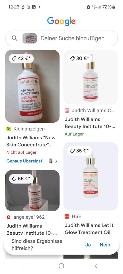 Judith Williams New Skin Concentrate 50 ml Akt.preis ca 45€ in Schweinfurt