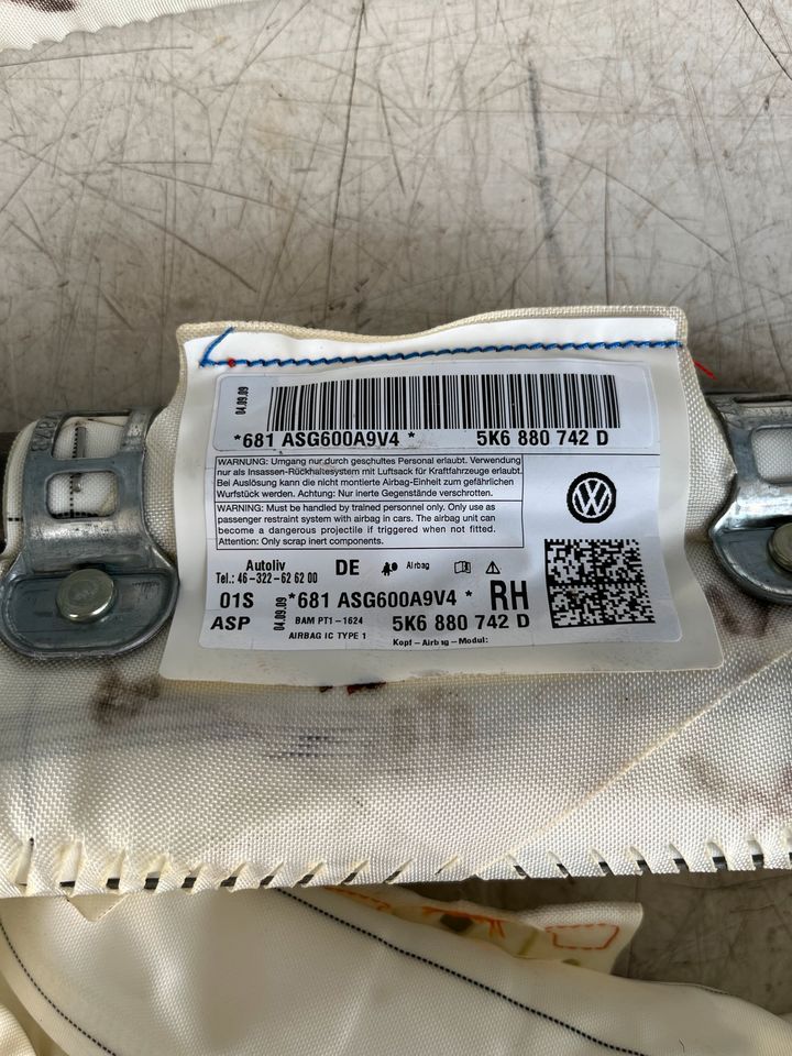 VW Golf 6 VI Airbag SRS Modul Dach Oben Links + Rechts 5K6880741 in Bönnigheim