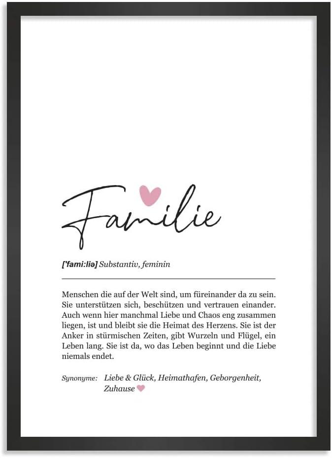 NEU Definition Poster & Kunstdruck Familie Geschenk Bild Druck in Großhansdorf