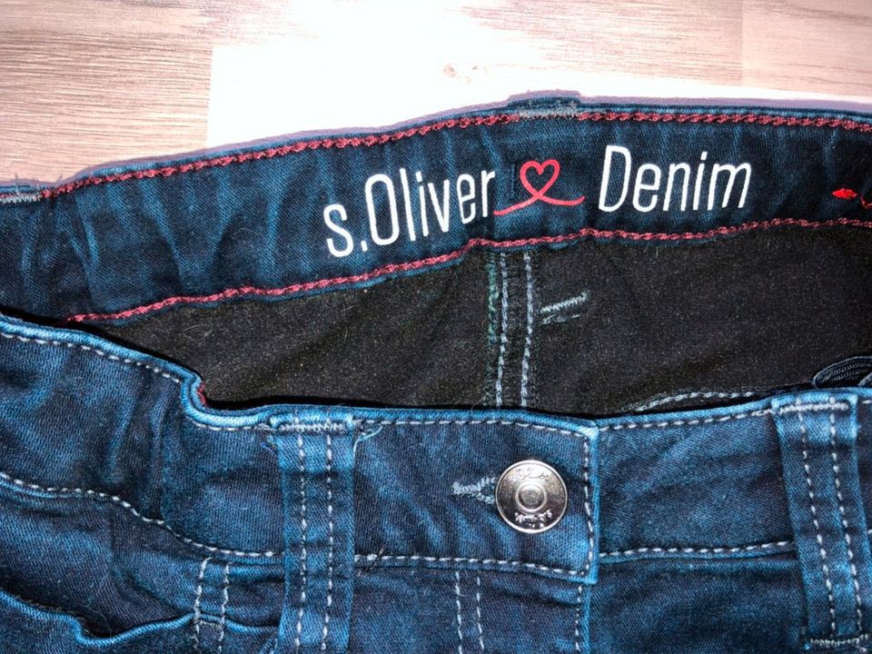 S.Oliver Jeans Hose, dunkelblau, innen angeraut, skinny Suri, 158 in Verl