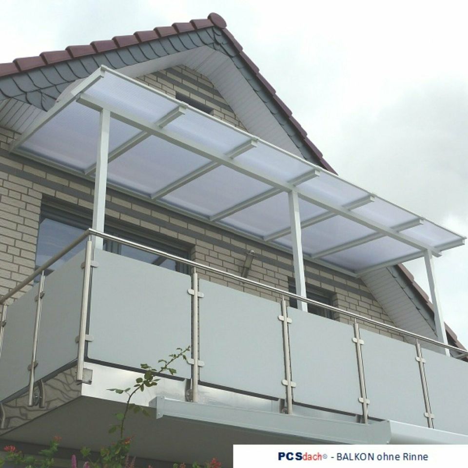 PCSdach® Balkonüberdachung mit Dachüberstand in Herford