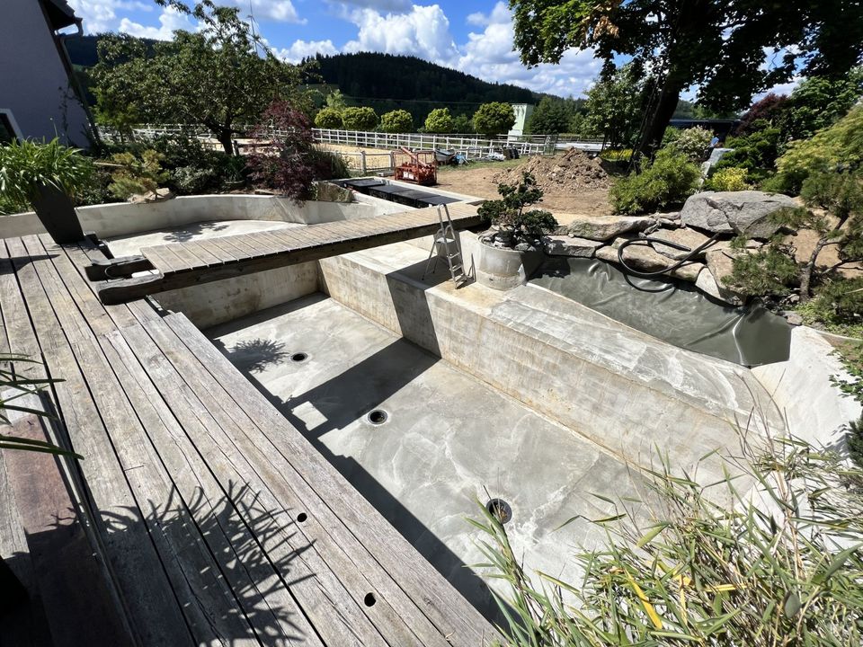 Bau von Koi-/Gartenteich inkl. Planung und Technik in Parkstein