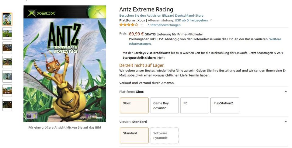 Antz Extreme Racing [Xbox] in Saarbrücken