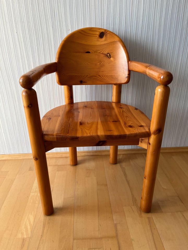 Dänisch Rainer Daumiller Holz-Stuhl 70er 80er Mid-Century Vintage in Niddatal