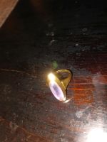 Massiver alter Ring 585 Goldring Gold Ring mit Amethyst Niedersachsen - Vechelde Vorschau