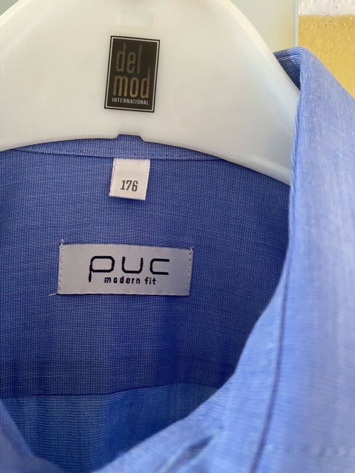 Hemd Anzug Hemd Gr 176 modern fit blau in Eckernförde