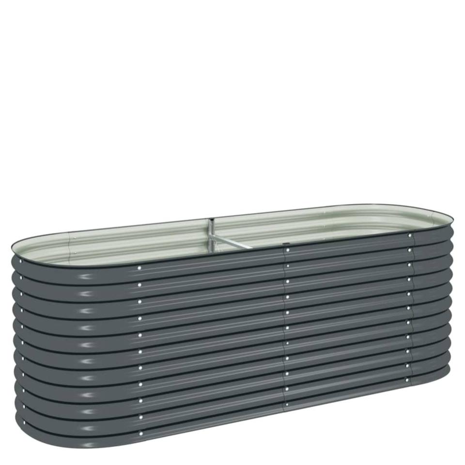 Garten-Hochbeet Pflanzkübel 240x80x81 cm Verzinkter Stahl Grau in Bad Kissingen