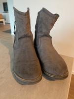 Stiefel grau Leder 37 Bayern - Olching Vorschau