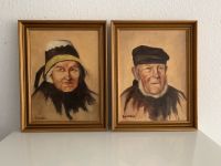 Alte Frau Mann 2 Bilder Portrait Ölbilder Ölgemälde Malerei Holz Berlin - Spandau Vorschau